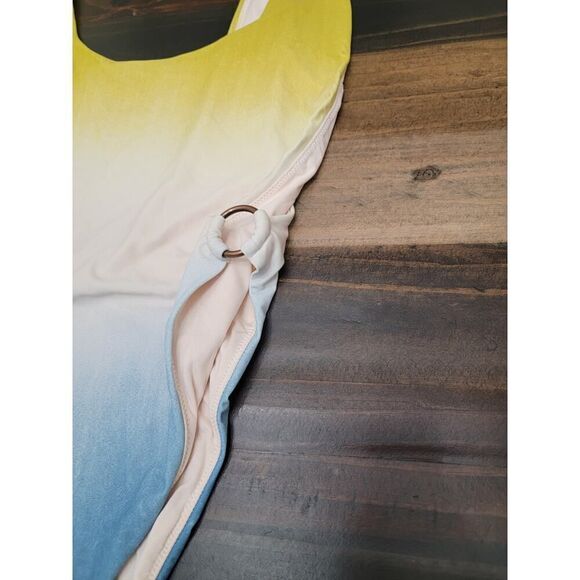 Aerie Ombre Tie-Dye One Piece Swimsuit Open U Back Monokini High Leg Size XL - Picture 6 of 10